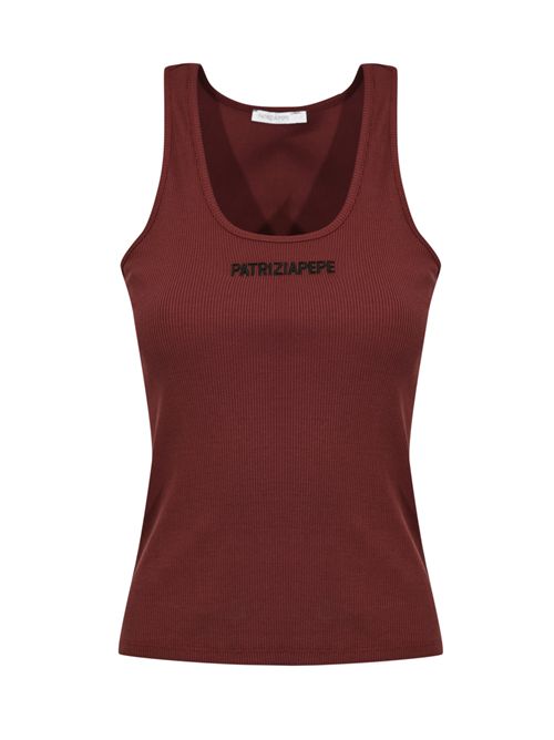 Top a costine in jersey di cotone Purple red Patrizia Pepe | 8M1617 J216M536